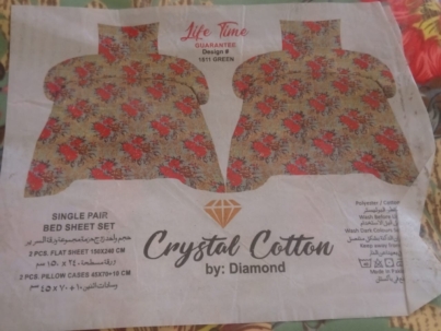Crystal Cotton Single Bed Sheet – Green 1511