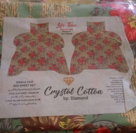 Crystal Cotton Single Bed Sheet – Green 1511