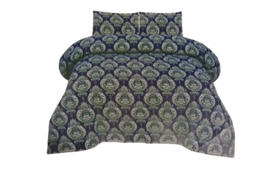 Crystal Cotton Single Bed Sheet – Navy Blue Floral Design