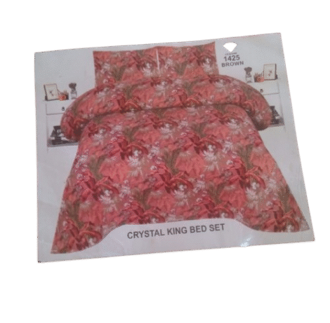 Crystal Single Bed Sheet – Design 1425 Brown