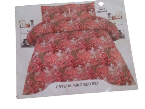 Crystal Single Bed Sheet – Design 1425 Brown