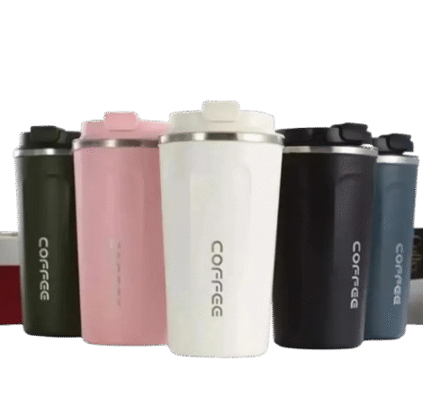 500ml Travel Coffee Mug Insulated Stainless Steel with Custom NameLogo Print