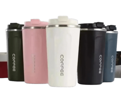500ml Travel Coffee Mug Insulated Stainless Steel with Custom NameLogo Print