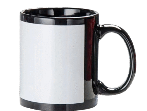 Custom Photo Printed Black Handle White Mug Personalized Coffee Cup