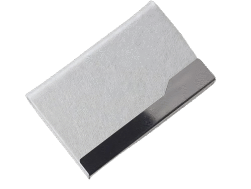 Slim Business Card Holder Magnetic Buckle With Custom NameLogo Print